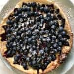 Lemon Ginger Blueberry Pie with a Cornmeal Crust